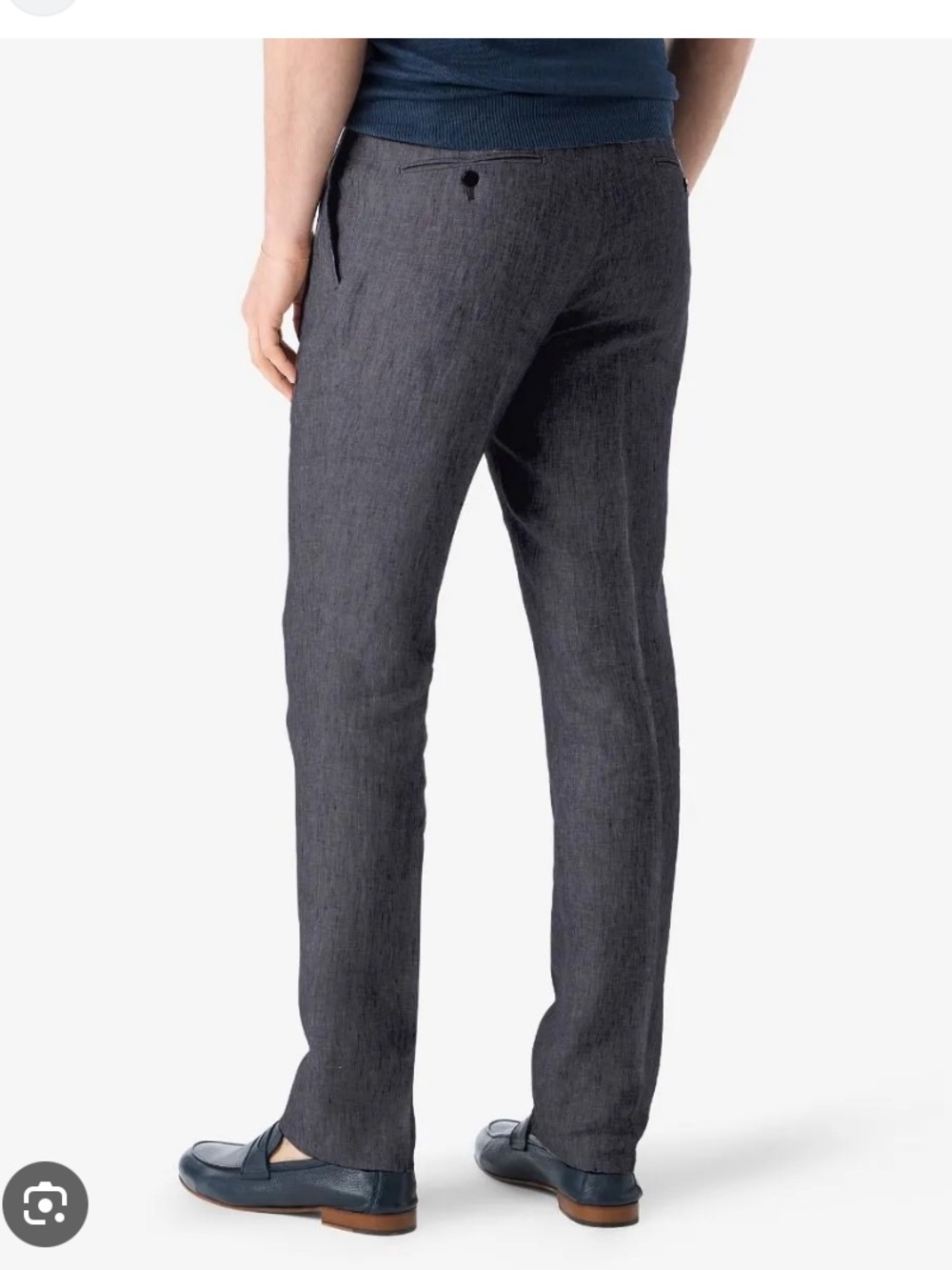 Saks Fifth Ave Italian Corneliani Men's Tailored light wool Trousers Tona Blue